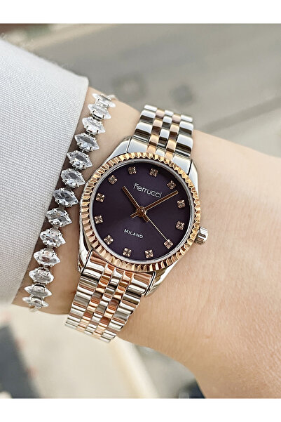 Ferrucci Mini Rolex Kasa 24 Mm Kadın Kol Saati Ve Bileklik