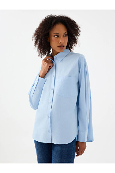 Loft Loose Fit Mavi Kadın Gömlek Lf2041855