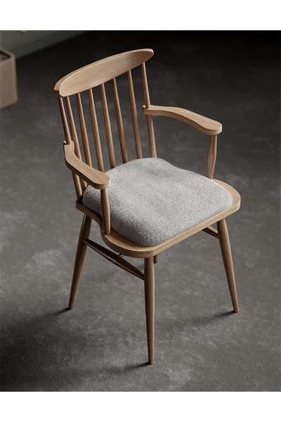 KIYMIK HOME Kırlangıç Ahşap Kollu Modern Sandalye – %100 Gerçek Ağaç