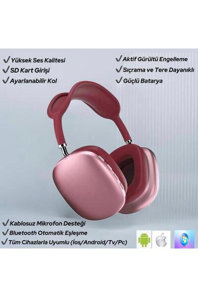 TEKNO Kablosuz Bluetooth Kulaklık | iOS Android Uyumlu | Yüksek Ses Kalitesi | Mikrofonlu Stereo Kulaklık