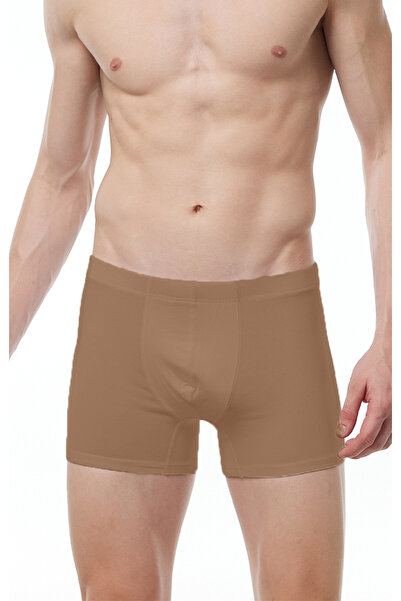 Malabadi Invisible Boxer Men's Cappuccino Lycra Modal Underwear Non-Show Boxer 058
