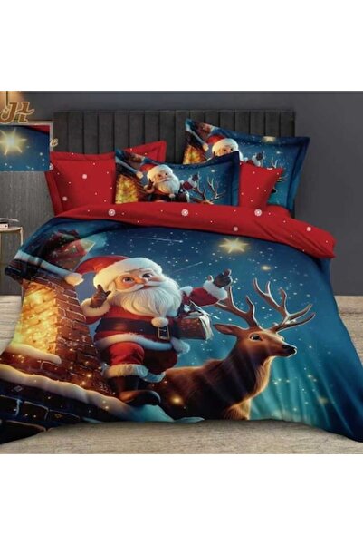 Casa de Vis Set lenjerie de pat dublu, 6 piese, bumbac satinat, 220 x 230 cm