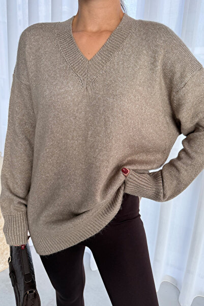 Seda Yalçın Atelier Vizon V Yaka Oversize Pinterest Triko Kazak