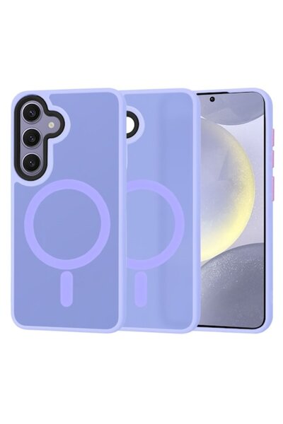 Fils Carcasă de protecție pentru Samsung Galaxy S24 Plus, seria HaloFrost MagSafe, plastic dur, culoare purpuriu deschis la culoare