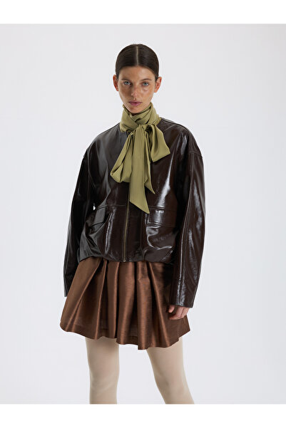 BAQA Short Leather Jacket