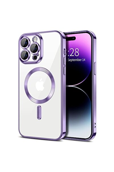 Fils Husă de protecție pentru iPhone 14 Pro, Luxury Crystal MagSafe, violet deschis, culoarea fructelor de pădure