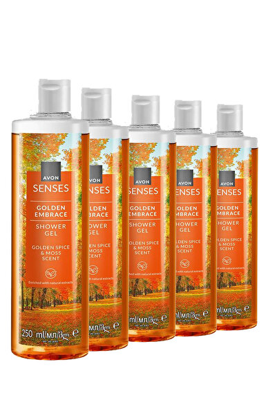AVON 5'li Senses Golden Embrace Duş Jeli 250ml