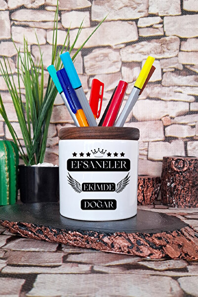 giftkonsept حامل أقلام سيراميك مطبوع عليه نمط التاج والنجمة، هدية ممتعة تولد ...