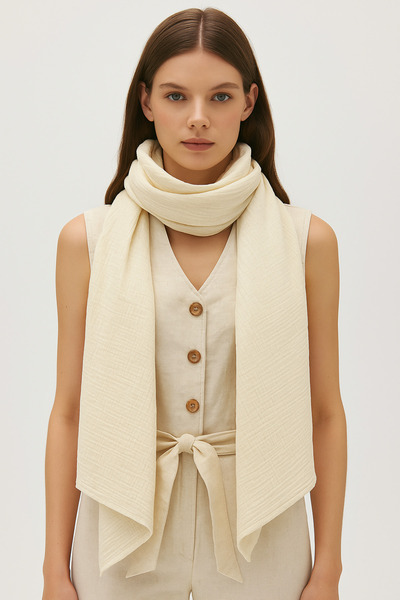 ARİNNASİDE 100% Cotton Muslin Shawl