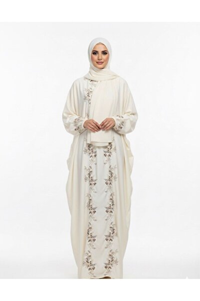 ELEGANT G شرشف صلاة مطرز { سحاب } ربطة فاخر مع الطرحه