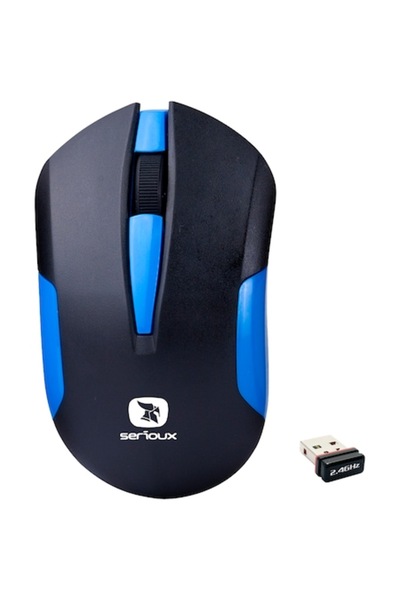 SERIOUX Mouse Wireless Drago 300, USB, Blue