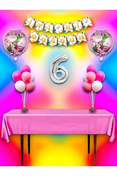 partylady Flamingo Themed 6Th Birthday and Special Event Mega Combination Set