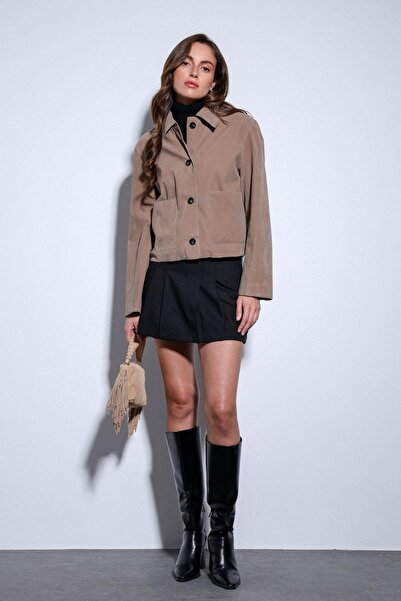 Antioch Vizon Torba Cepli Süet Kadın Ceket