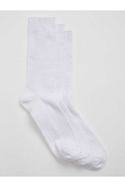 GAP Erkek Beyaz Crew 3'lü Çorap Seti