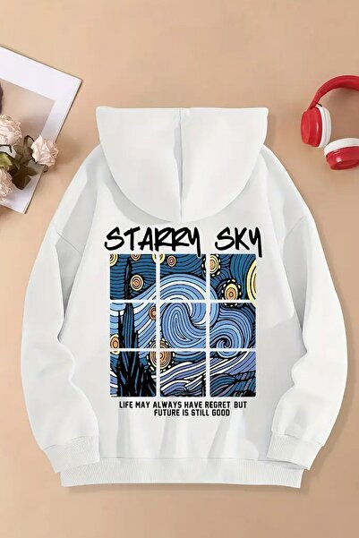 trendypassion Starry Sky Printed Unisex Oversize Sweatshirt