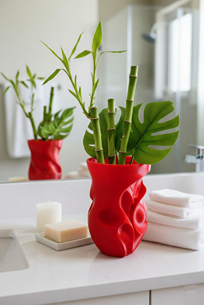 N NOXXO Copper Color Modern Design 3D Printed Decorative Vase - Organic Twisted Flower Vase