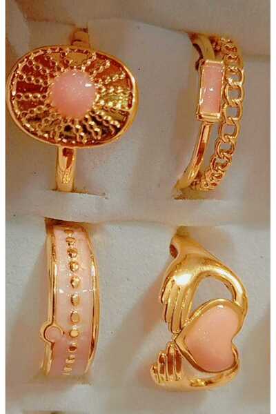 DenEs Life Ring Set Pink 4-Piece