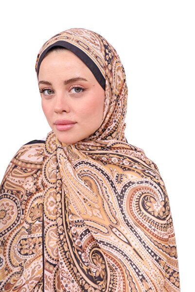 Karaca Premium Lux Original Ethnic Pattern Shawl (Voile Silk, 1St Grade) Classy, Lightweight, Comfortable, Stylish, Islamic Clothing)