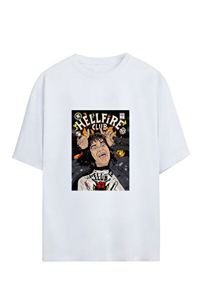 GraffTee STRANGER THINGS UNISEX OVERSIZE PAMUKLU T-SHIRT