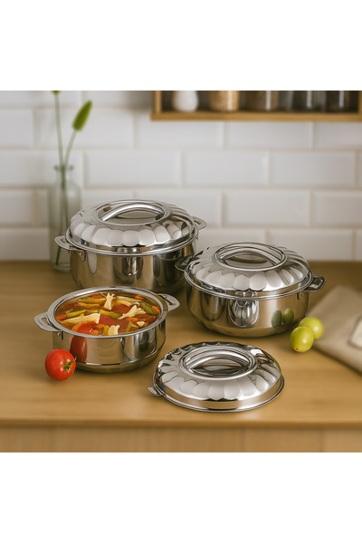 Cady One 3-Piece Stainless Steel Food container Set (5000+7500+10000)