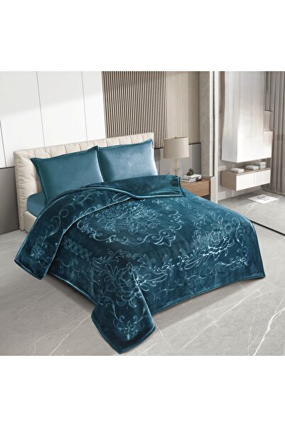 Roshen بطانية شتوي نفرين 6 كيلو محفور سادة بملمس فائق النعومة مقاس 200 في 240...