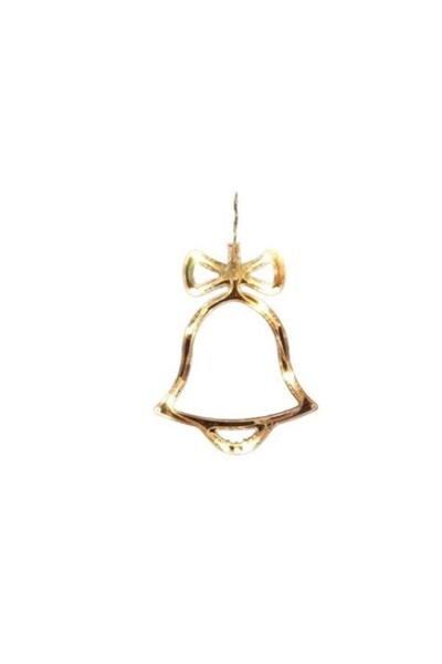 Bibilel Christmas Light Decoration in the Shape of a Bell 15x18 cm, with Suction Cup, Warm White,