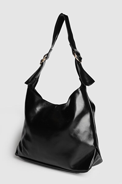 La La'Graccio Paris حقيبة كتف نسائية كبيرة الحجم من لاجراكيو باريس باللون الأسود