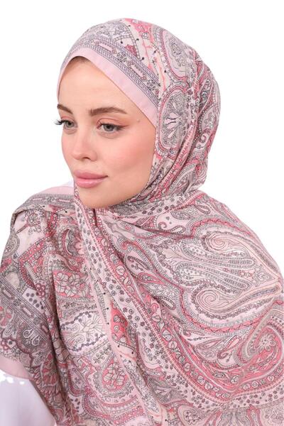 Karaca Premium Lux Original Ethnic Pattern Shawl (Voile Silk, 1St Grade) Classy, Lightweight, Comfortable, Stylish, Islamic Clothing)