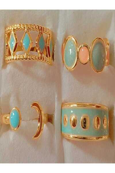 DenEs Life Ring Set Blue 4-Piece