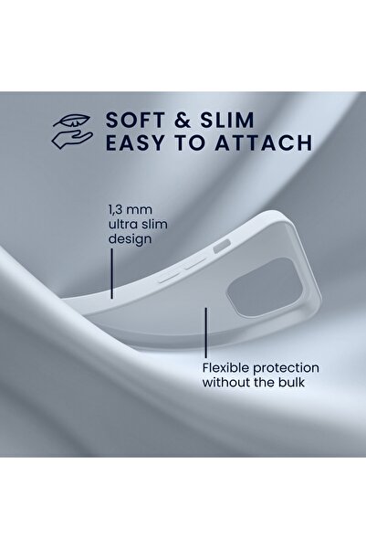 Flippy Case for Apple iPhone 14 Flippy, Liquid Silicone, with Microfiber on the inside, Anti-shock, Grey, Grey