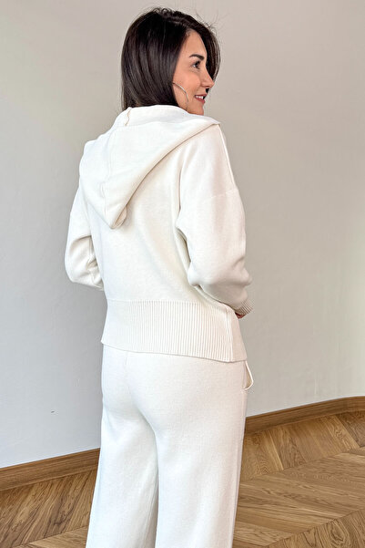 Cappmoda Tkm-902 Stone Color Steel Mesh Double Zipper Hooded Two-Piece Suit