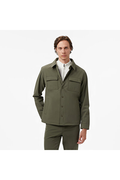 Nautica Men's Green Regular Fit Waterproof Jacket