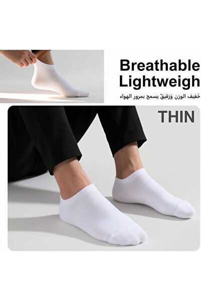 Hope Mens No Show Socks 5 Pairs - Anti Slip Low Cut Ankle Socks, Soft Cotton Lightweight Socks