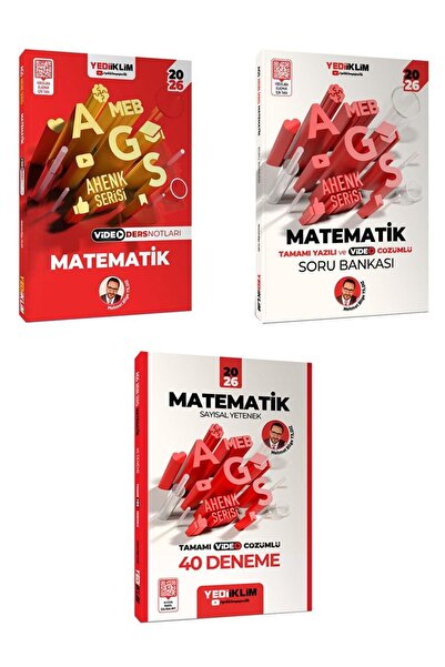 Yediiklim Yayınları 2026 MEB AGS Ahenk Serisi Matematik Ders notu Soru Bankas...