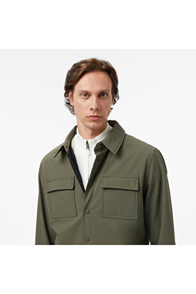 Nautica Men's Green Regular Fit Waterproof Jacket
