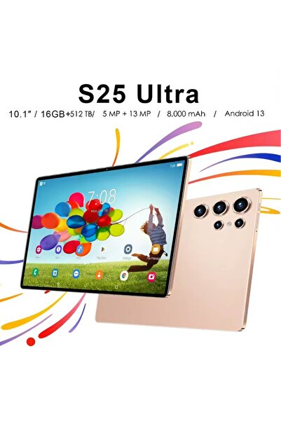 NEFFO S25 Ultra Pro Tablet Siyah – 10.1” FHD Ekran, 16GB RAM, 512GB Hafıza, Klavye Mause Hediyeli