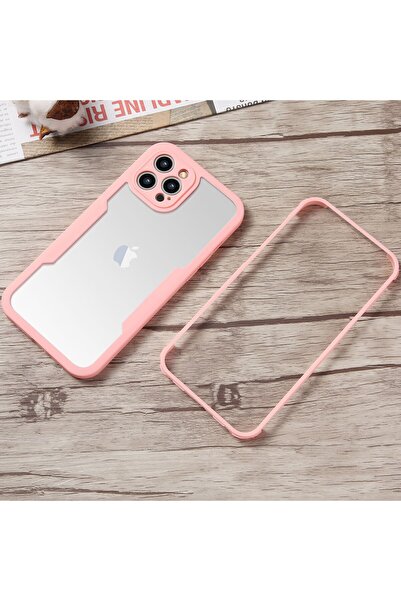 Flippy Max Defence Case for Samsung Galaxy A32 4G - Pink Bumper, Double Transparent Front, Full 360 Protect