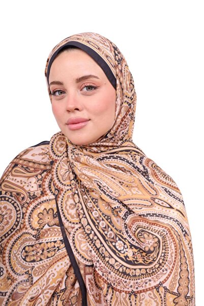 Karaca Premium Lux Original Ethnic Pattern Shawl (Voile Silk, 1St Grade) Classy, Lightweight, Comfortable, Stylish, Islamic Clothing)
