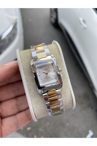 Ferrucci ÇİFT RENK KÖŞELİ SAAT