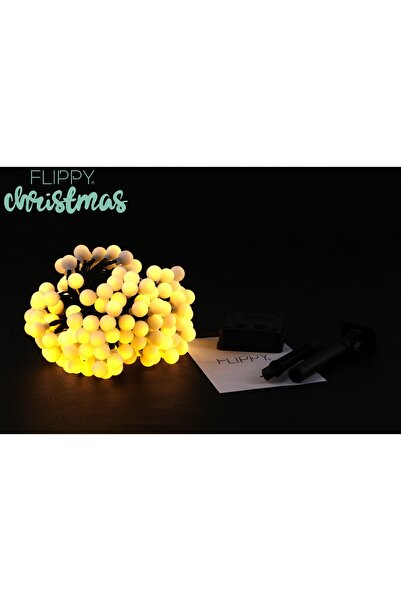 Flippy Christmas Installation 22 m, 200 LED Warm White Bulb, 8 Light Games, Solar, Indoor/Outdoor