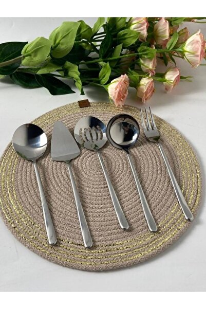 Viyalente 5 Piece Stainless Steel Serving Set