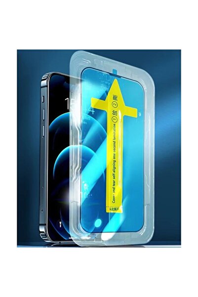 Flippy Tempered Glass Film with Easy Mounting System for Apple iPhone 14 Plus / 13 Pro Max, Transpar