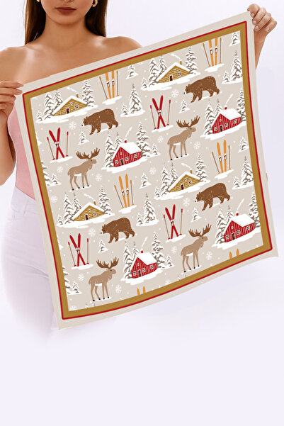 tarzınısec Noua sezonă Bandana cu model de Anul Nou Fular Cadou de Anul Nou Ş...