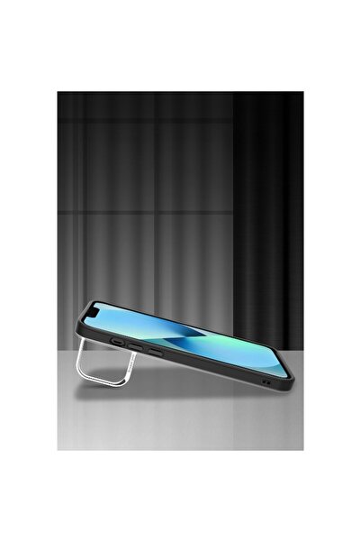 Flippy Protective case for iPhone 14, metal bracket, Bracket Series, Flippy, matte PC, silicone, Black