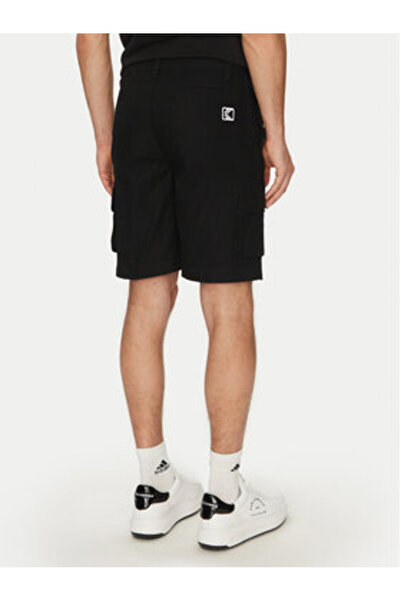 KARL KANI Ανδρικό σορτς από ύφασμα μαύρο KARL KANI-6012261 ΜΑΥΡΟ