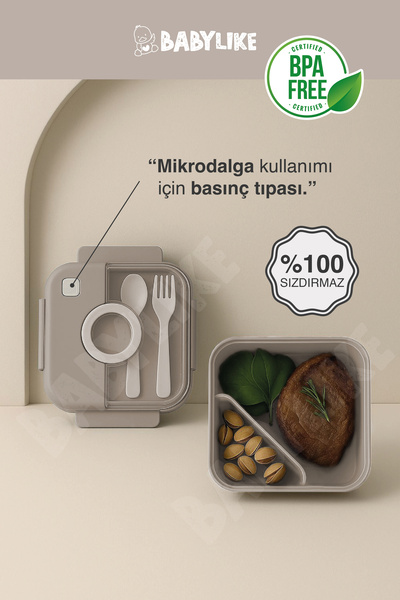 Babylike %100 Sızdırmaz Bölmeli Lunch Box&Beslenme Kabı – Mikrodalga Uyumlu, ...
