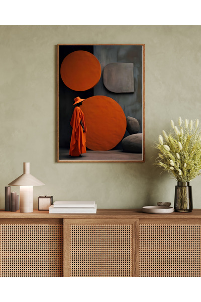 Tuba Decor Tablo dintr-o singură bucată cu rame din lemn pentru sufragerie, s...