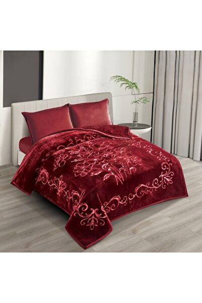 Roshen بطانية شتوي نفرين 5 كيلو محفور سادة بملمس فائق النعومة مقاس 200 في 240...