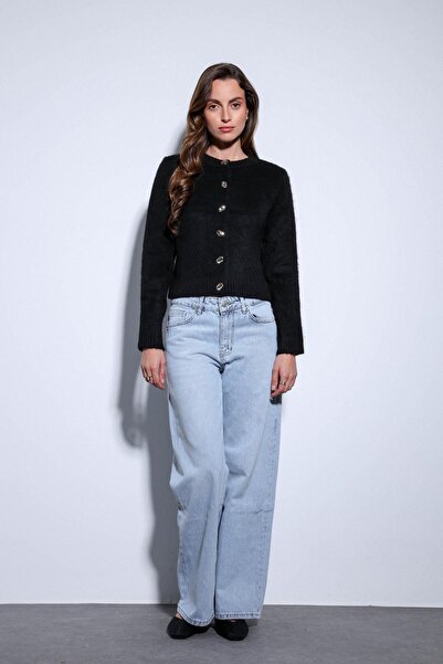 Antioch Black Soft Textured Women's Cardigan