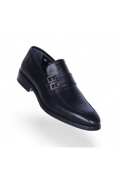 Censay 631 Black Antique Rubber %Leather Men's Classic Shoes